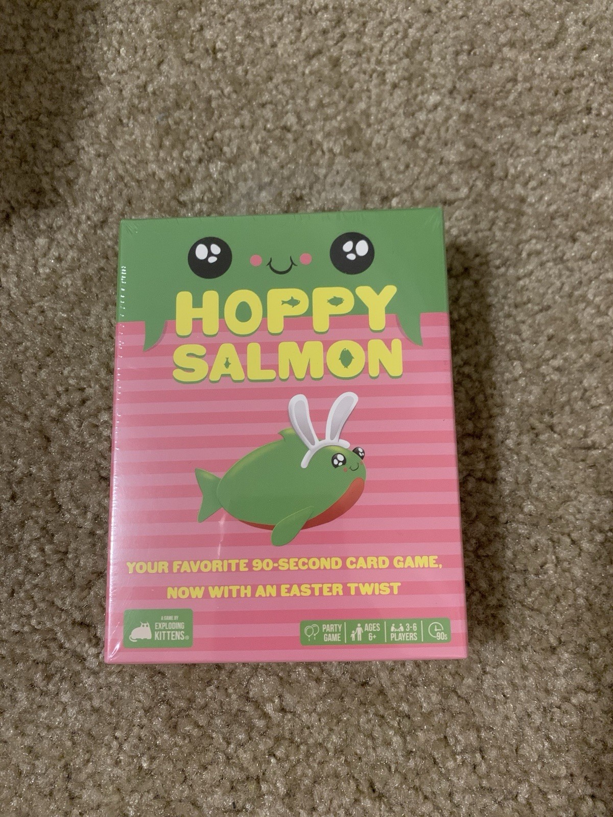 Hoppy Salmon Party Game Exploding Kittens Easter Edition New Sealed