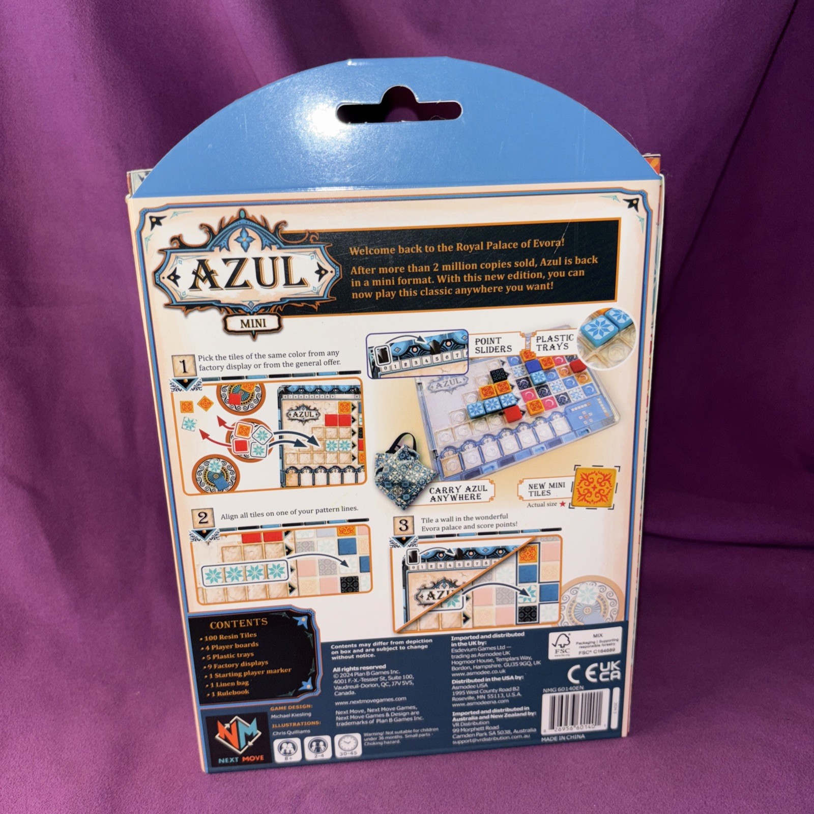 NEW Azul Mini Board Game | Fun, Portable Tile-Placement Strategy Game