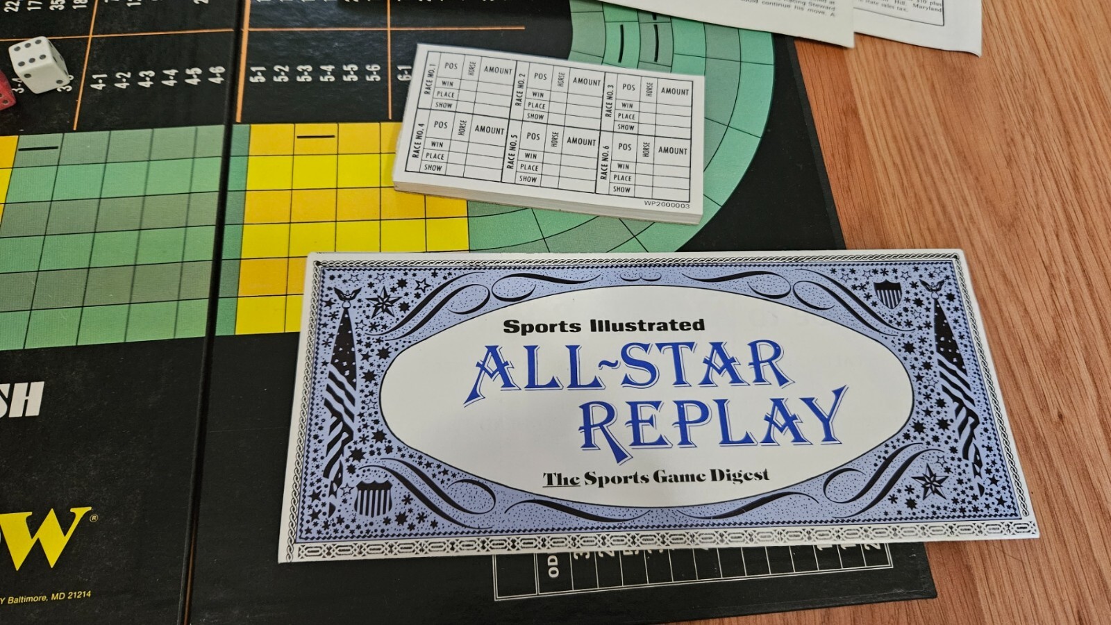 Win, Place & Show Avalon Hill Sports Illustrated Horse Racing Board Game IN BOX