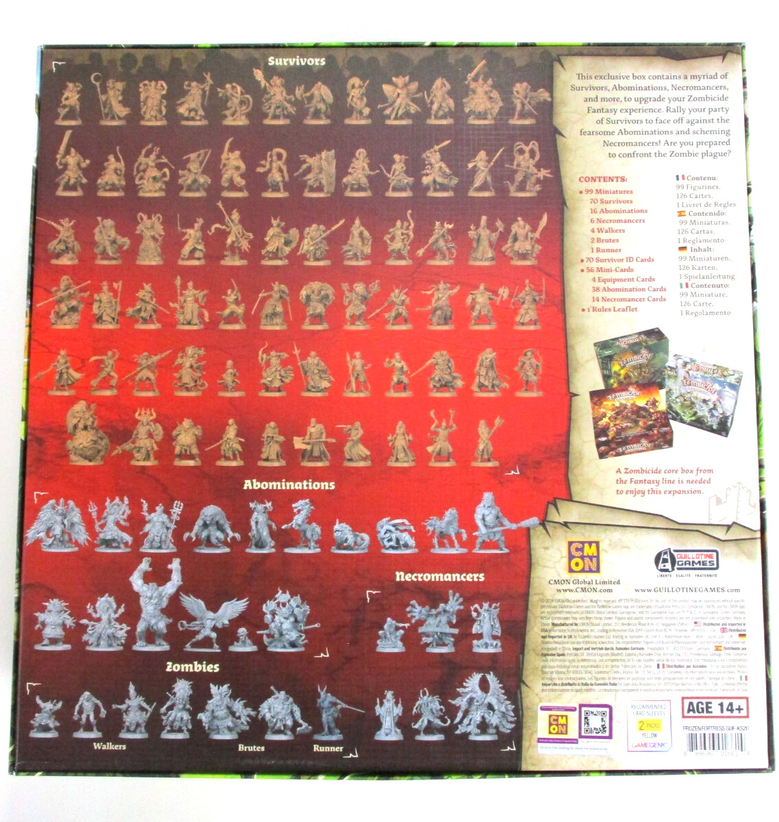 ZOMBICIDE: White Death Frozen Fortress GAME BOX REPLACEMENT C-Mon NEW!!