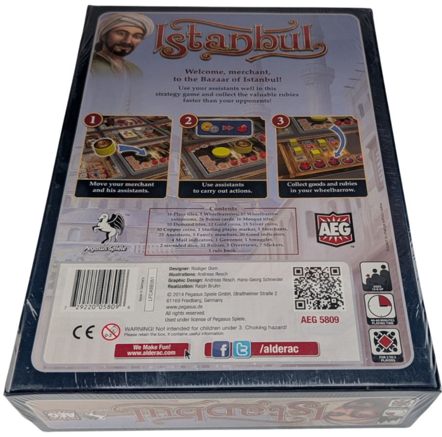 Istanbul Board Game AEG 5809 Pegasus Spiele Rudiger Dorn 2014 New Sealed