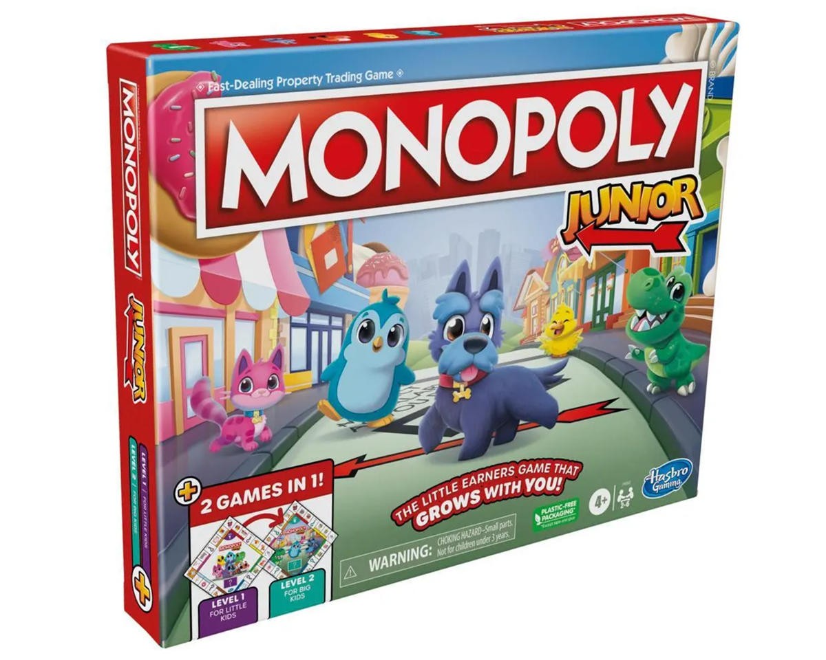 Hasbro Monopoly Junior 2-Sided Board Game [HSBF8562]