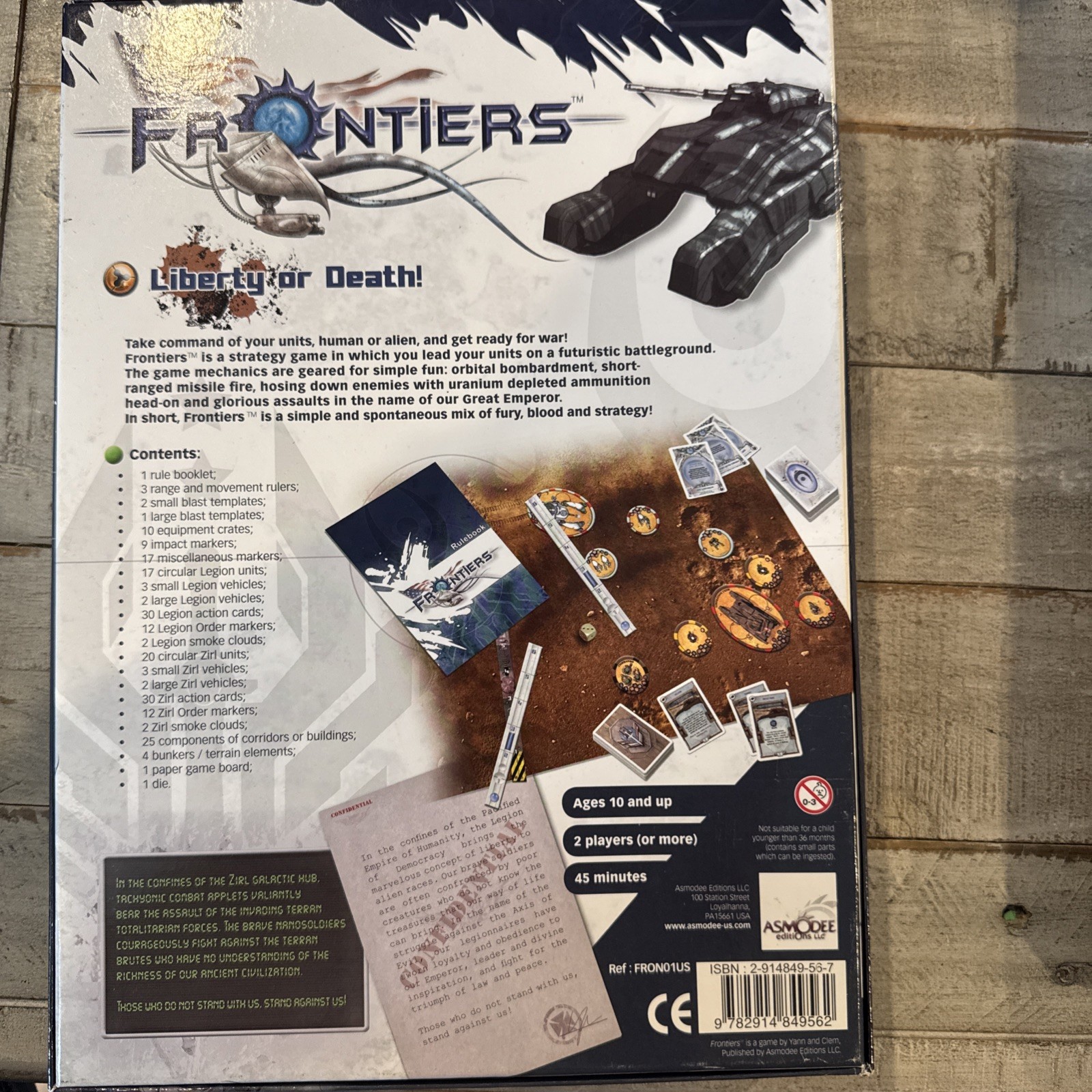 Frontiers Liberty or Death Strategy Board Game – New –