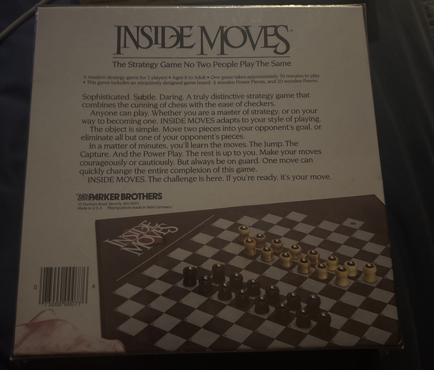 Inside Moves The Strategy Game No Two People Play The Same Parker Brothers New