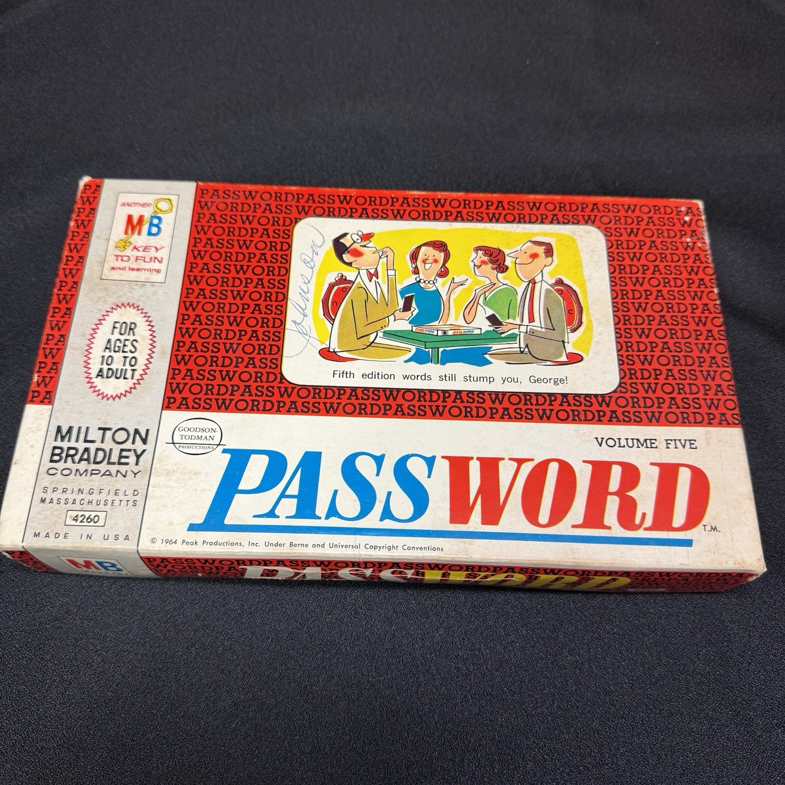 Vintage 1964 Volume 5 Password Board Game #4260 COMPLETE Milton Bradley MCM