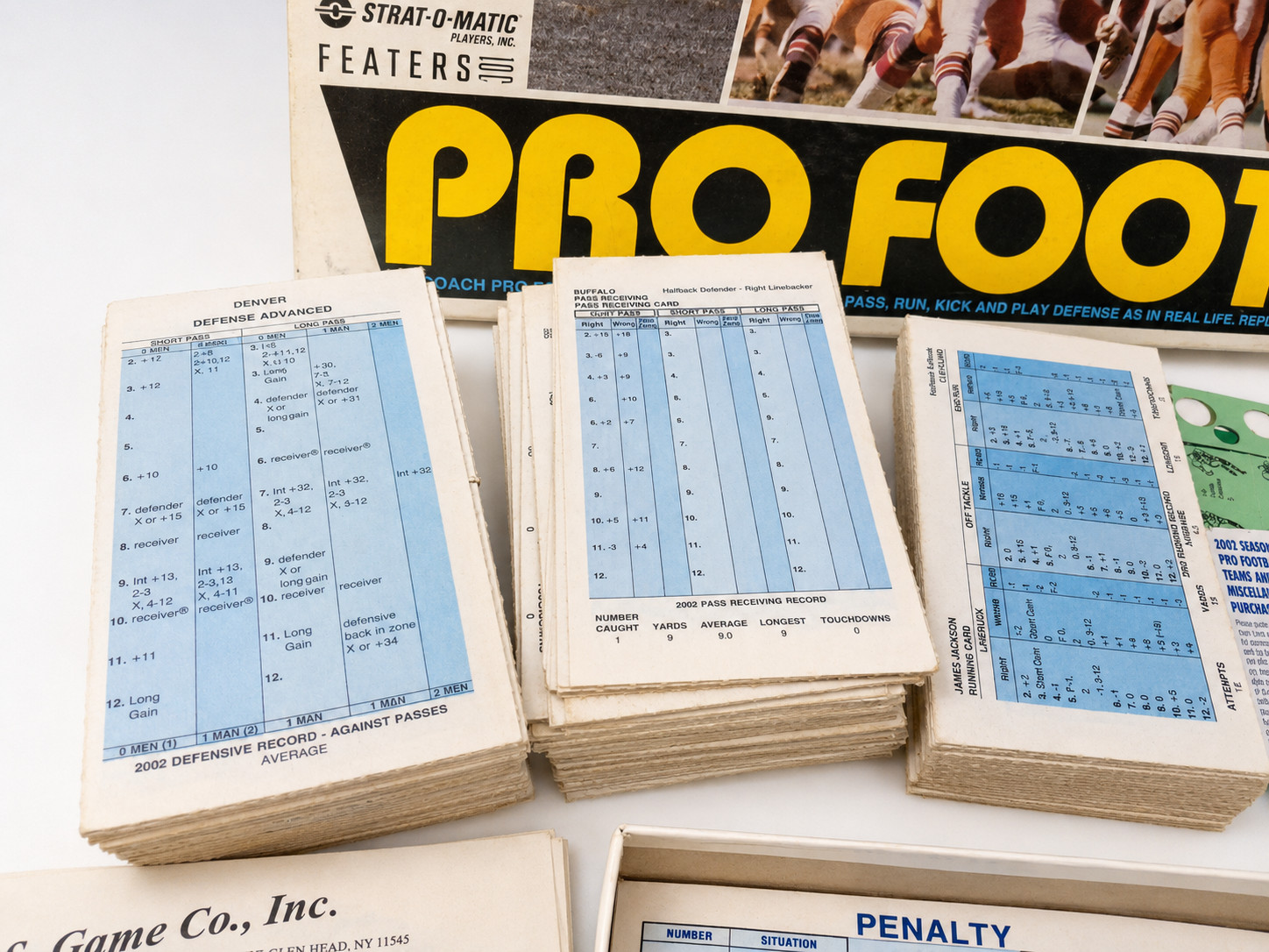 Strat-O-Matic Pro Football Super Deluxe Edition 2002 Season Vintage Game