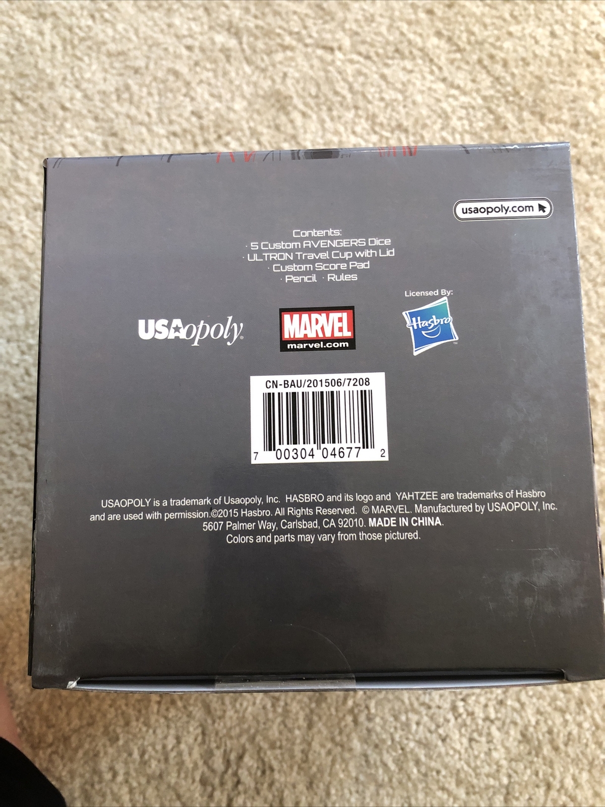 NEW Yahtzee Marvel Avengers AGE OF ULTRON Collectors Edition Dice Game