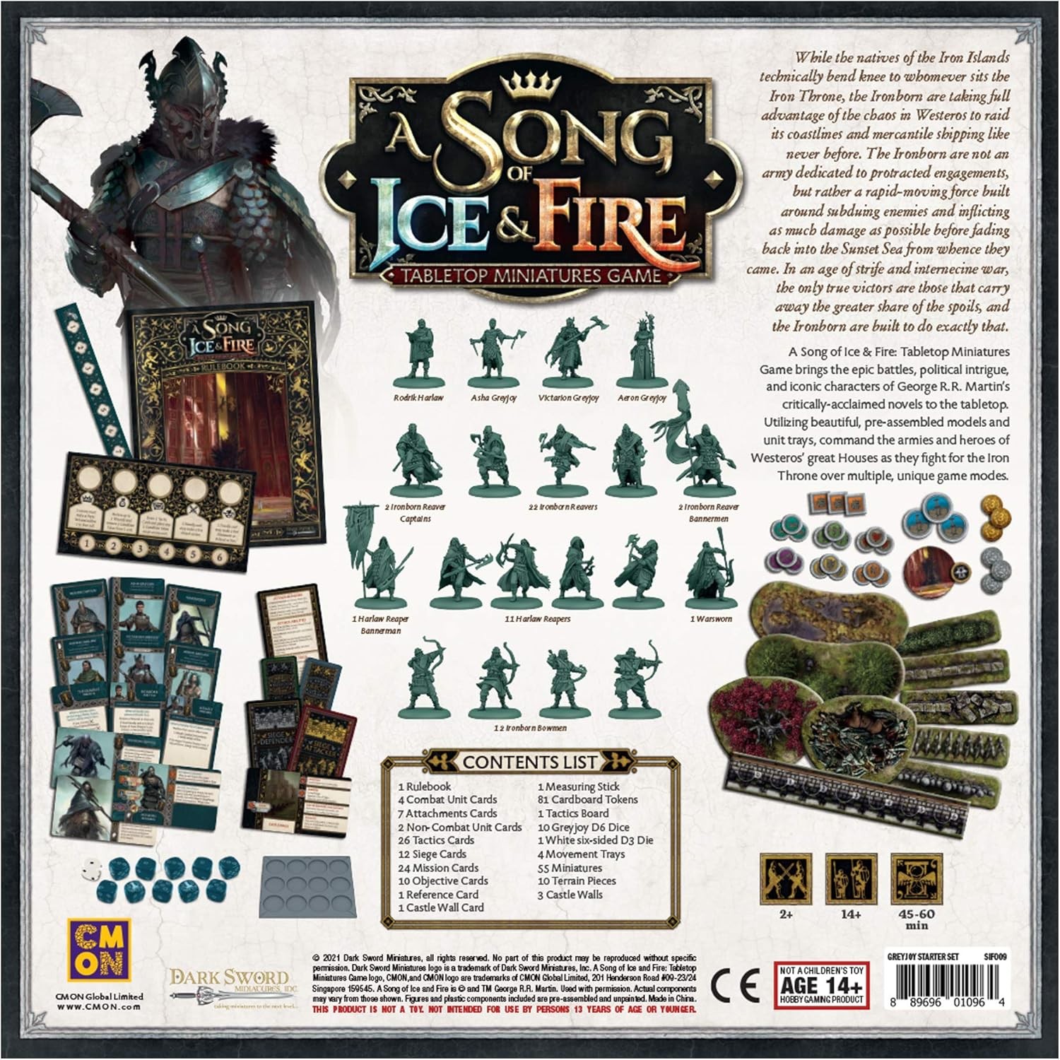A Song of Ice and Fire Tabletop Miniatures Game House Greyjoy Starter Set -…