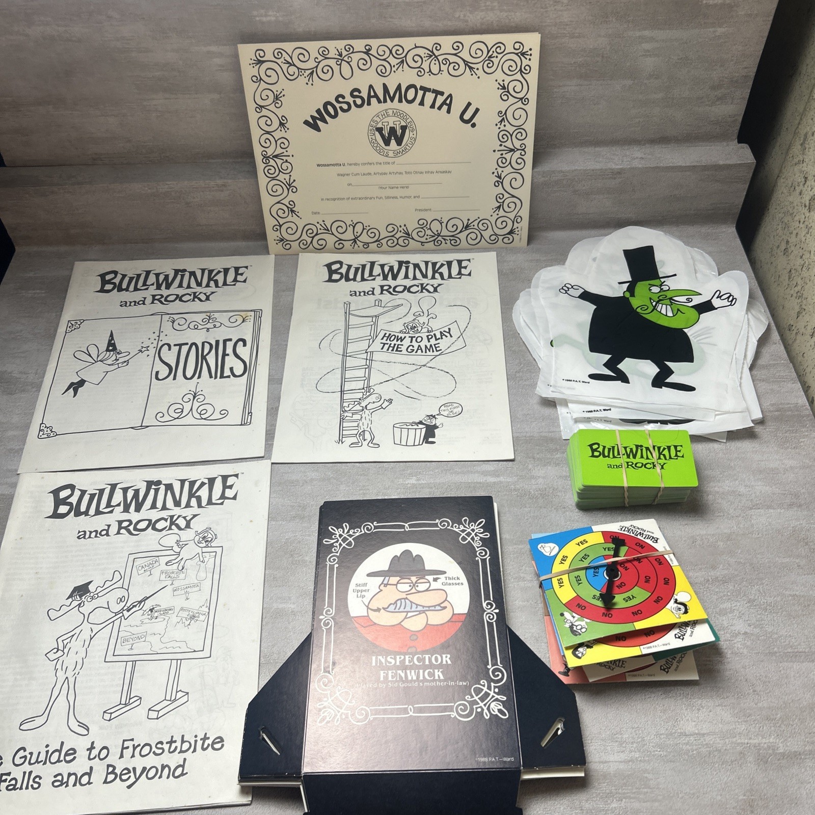 Vintage 1988 Rocky & Bullwinkle Role Playing Party Game Read Description