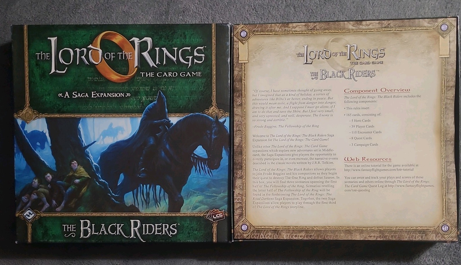 Lord of the Rings the Card Game – The Black Riders Saga LCG – MINT – COMPLETE
