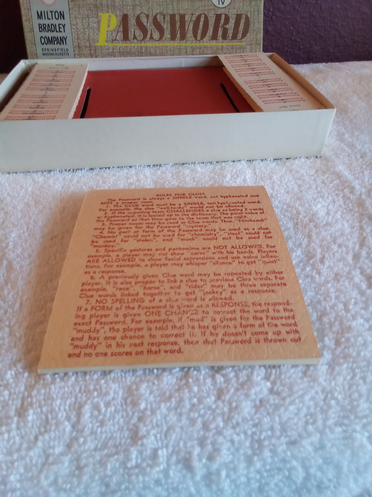 Vintage 1962 Milton Bradley Password Game#4260 Complete Game!