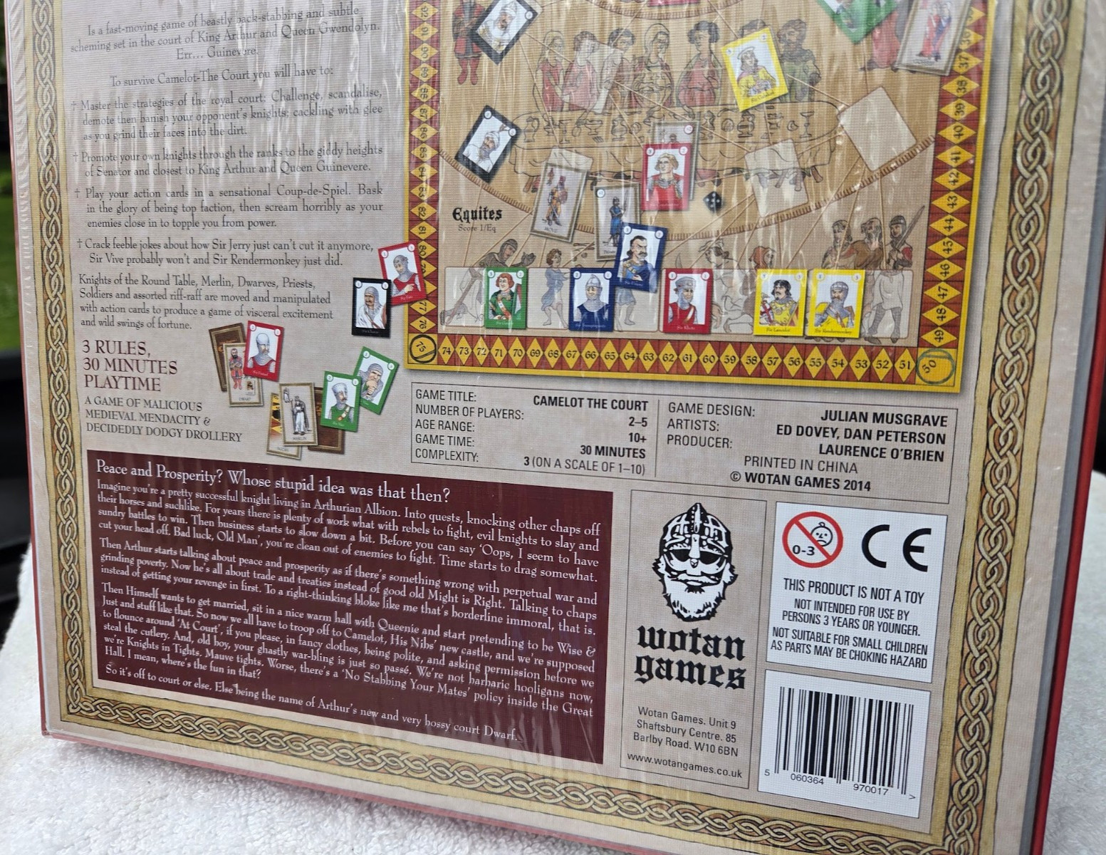 Julian Musgrave’s Camelot The Court Boardgame Knights In Tights Board Game New
