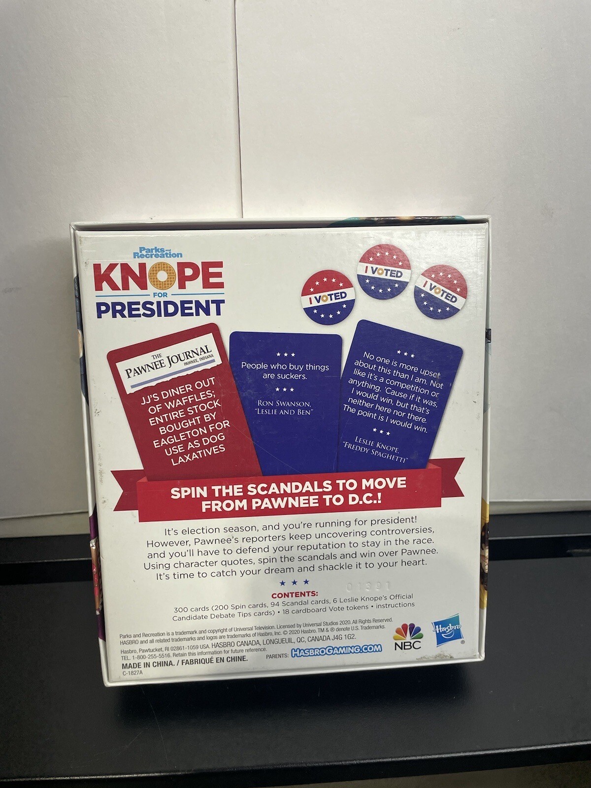 NEW Hasbro Parks & Recreation Party Card Game KNOPE For President 2020
