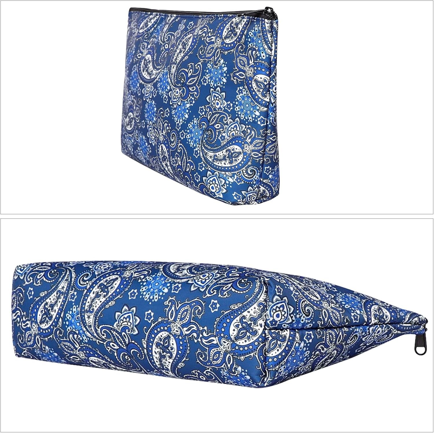 Versatile Mahjong Tiles Bag – Thickened Blue Case for Travelers and Gatherings