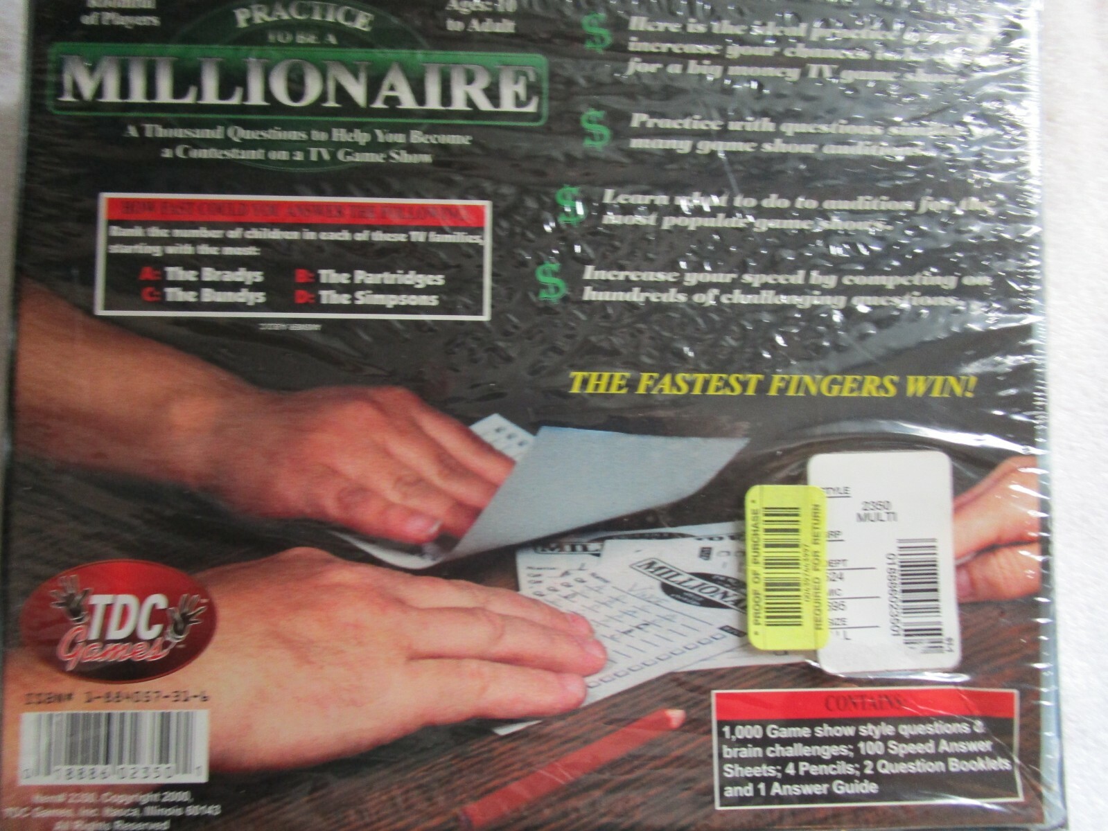Practice to be a MILLIONAIRE, Strike it Rich on a TV Game Show 1000 Questions