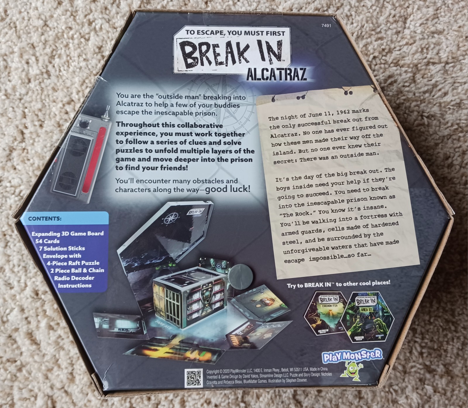 Break In Alcatraz Play Monster board game new sealed