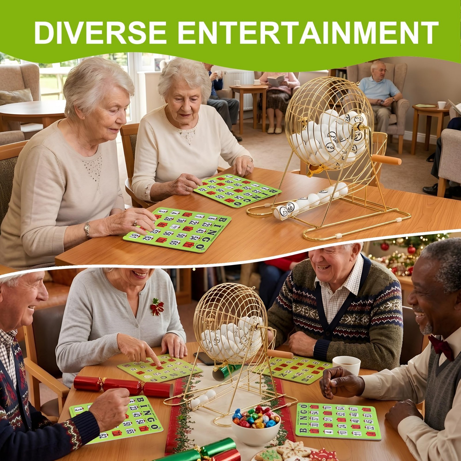 Jumbo Easy-Read Shutter Slide Bingo Cards – 10-Pack Reusable Bulk Set