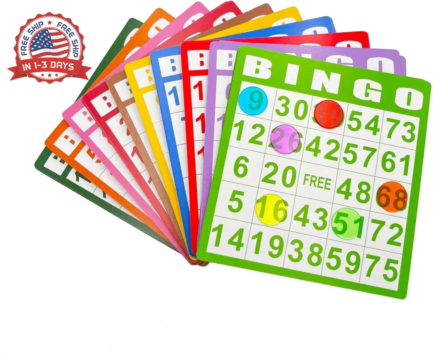 Bingo Game Set 600 Chips 100 Cards 75 Balls Cage Master Board for Parties