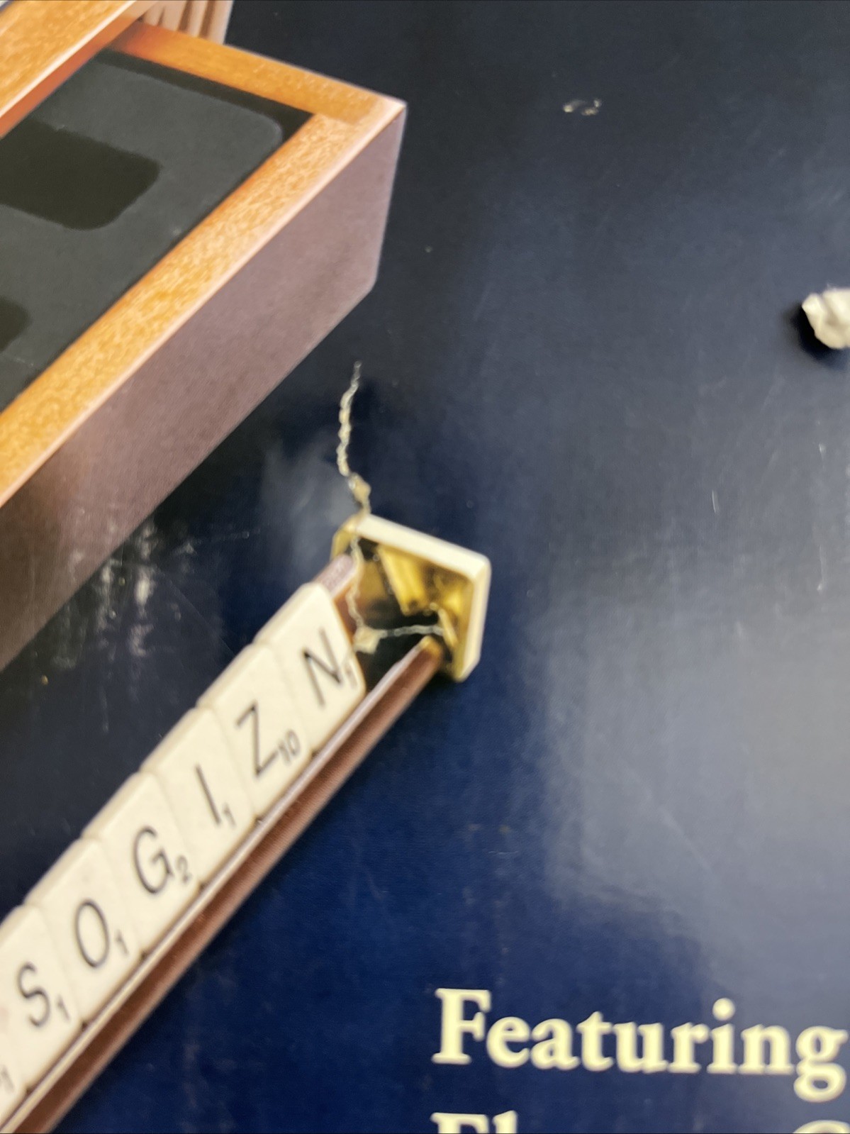 New Scrabble Luxury Edition with Wood Cabinet and Rotating Turntable Game Board
