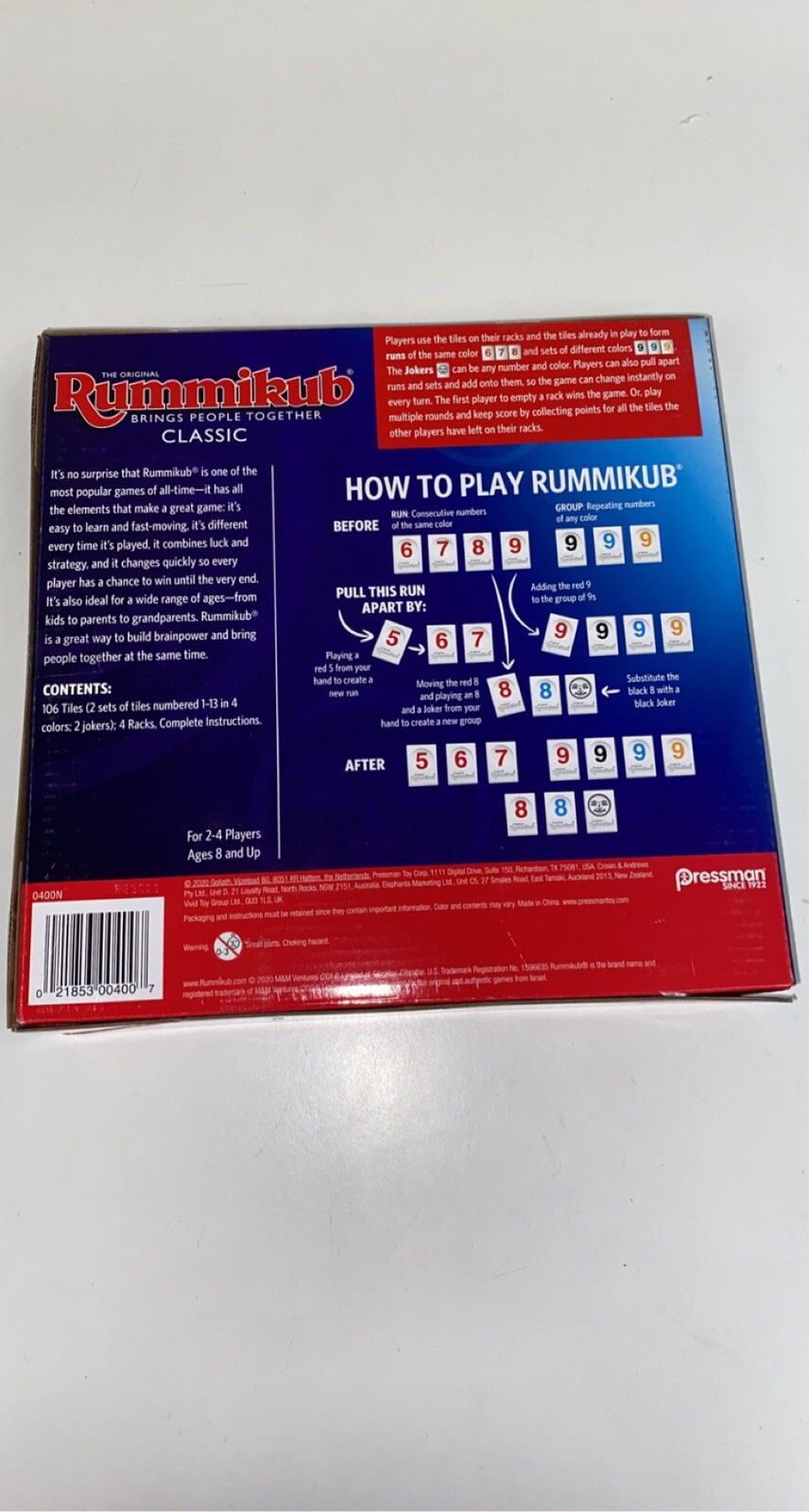 The Original Rummy Tile Game Rummikub Board Game 2 – 4 Players NEW Sealed