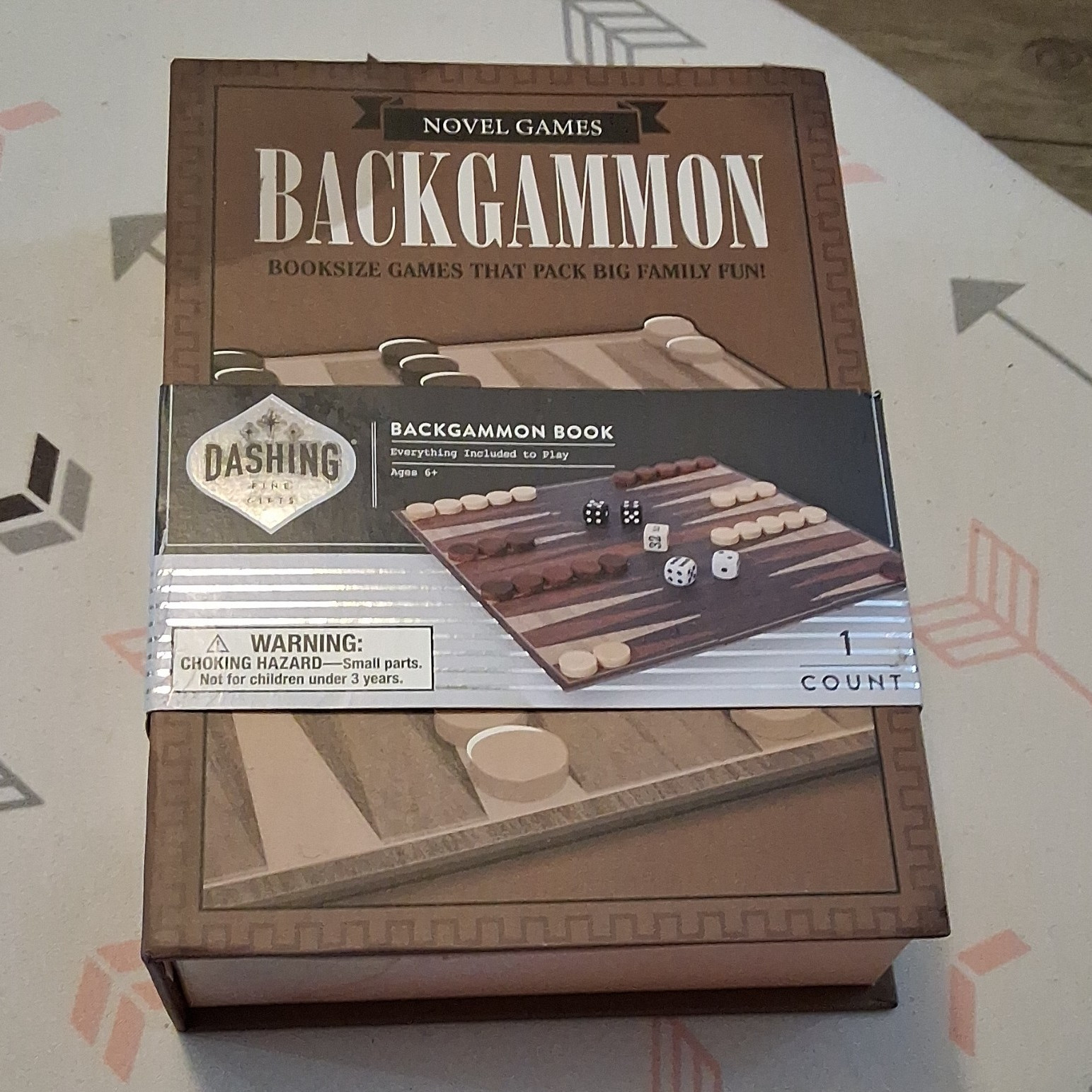 Dashing Fine Gifts Backgammon Booksized Game Set 2 Players 906689