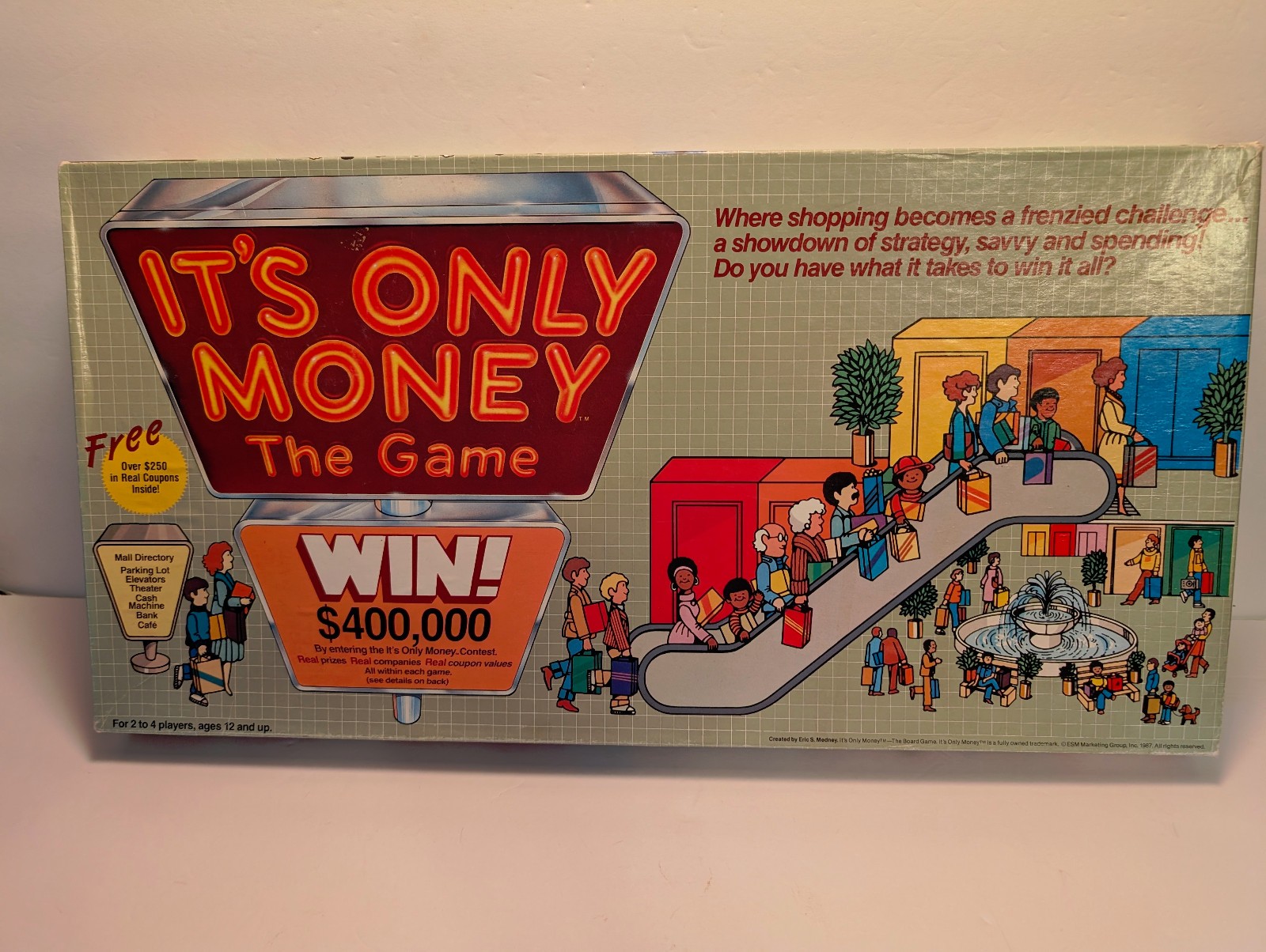 Vintage 1987 IT’S ONLY MONEY BOARD GAME Family Game Night 2-4 players 12 and up