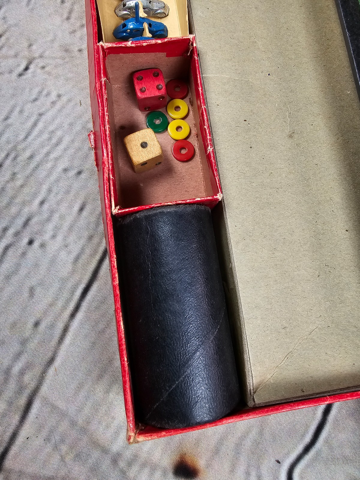 Vintage 1938 CABBY! Board Game Selchow & Righter 8 Metal Cars Complete Set S&R