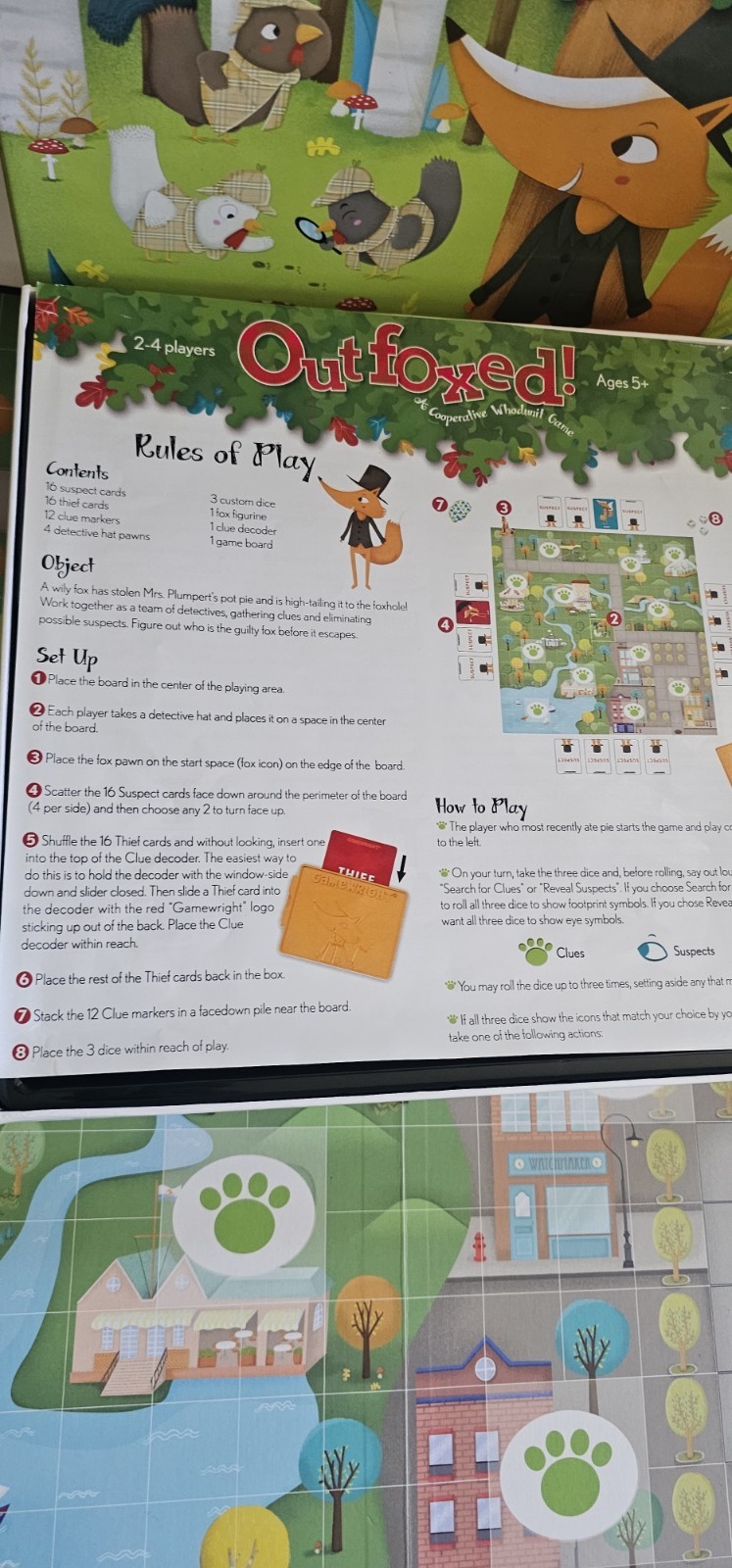 Outfoxed! Board Game 2015 Family Cooperative Whodunnit Gamewright