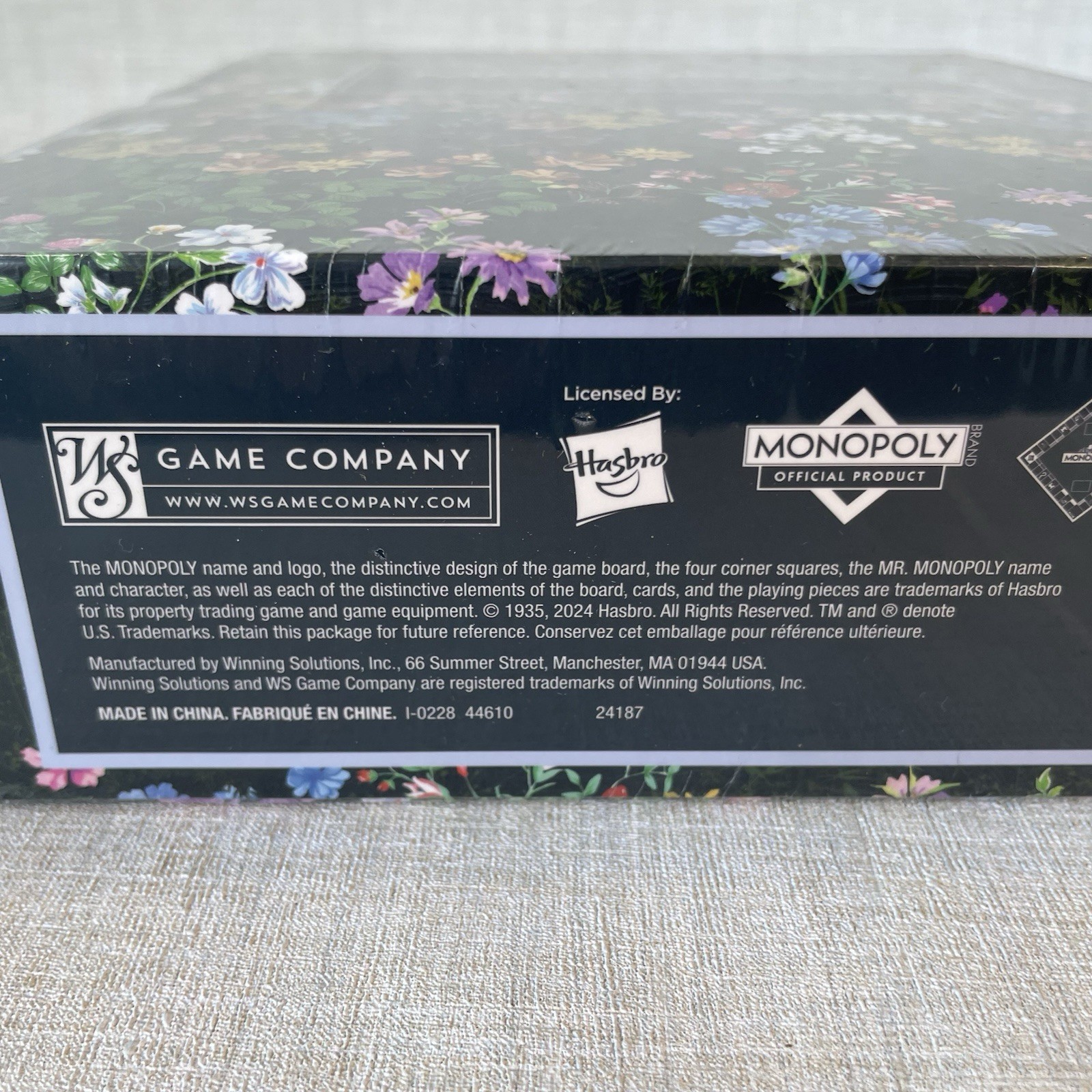 Hasbro Monopoly for Anthropologie 2024 New Book Style w/Cover Floral