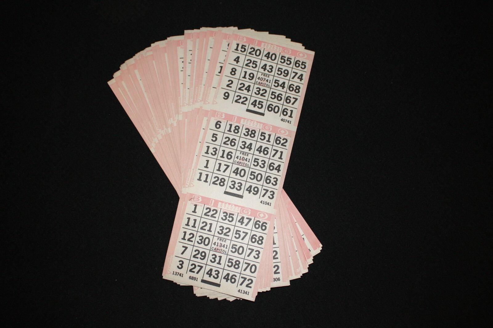BINGO PAPER Cards Sheets 3 on 1 Pink Border – 100 sheets