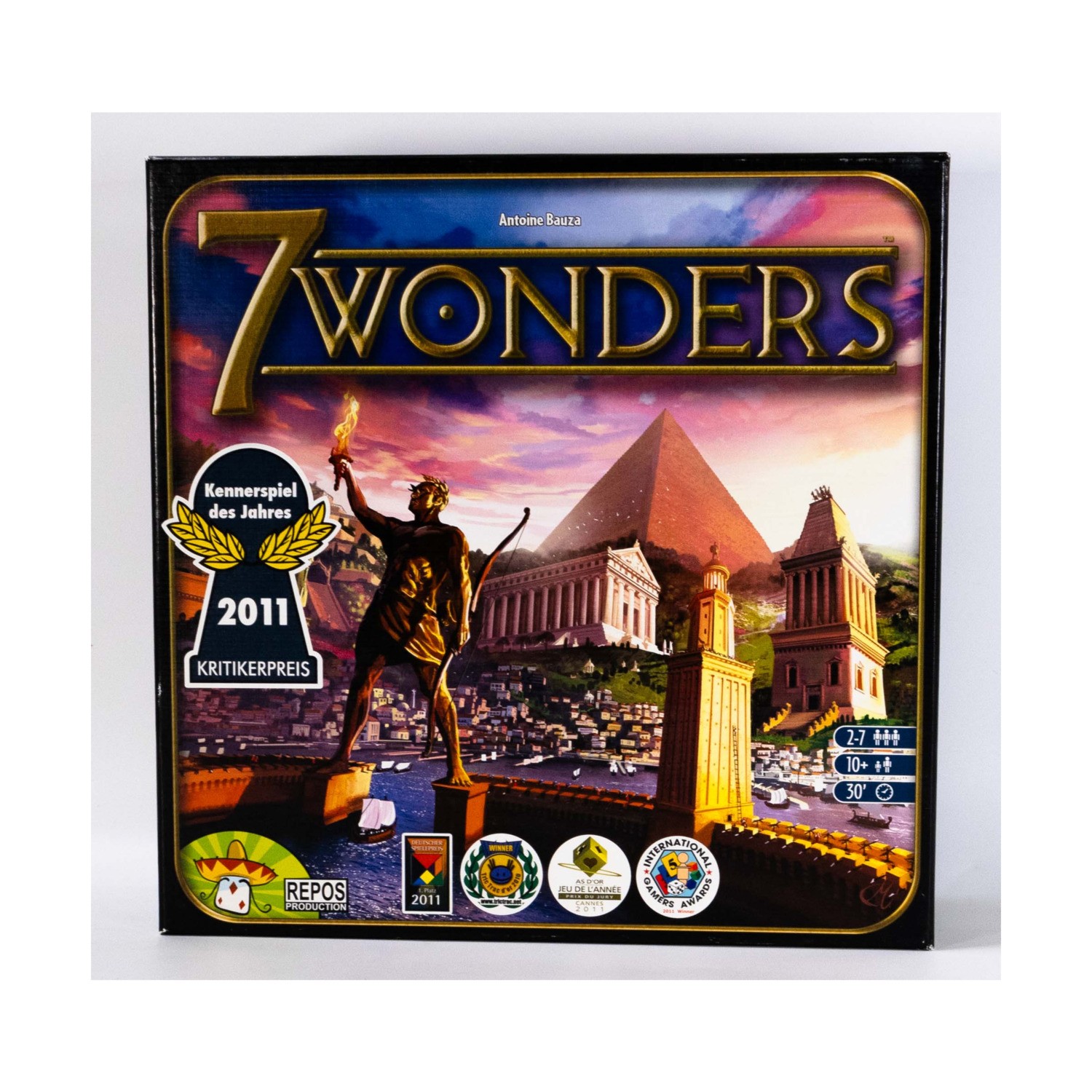 Repos Board Games 7 Wonders Collection #51 – Base Game + 4 Expansions! VG+/NM