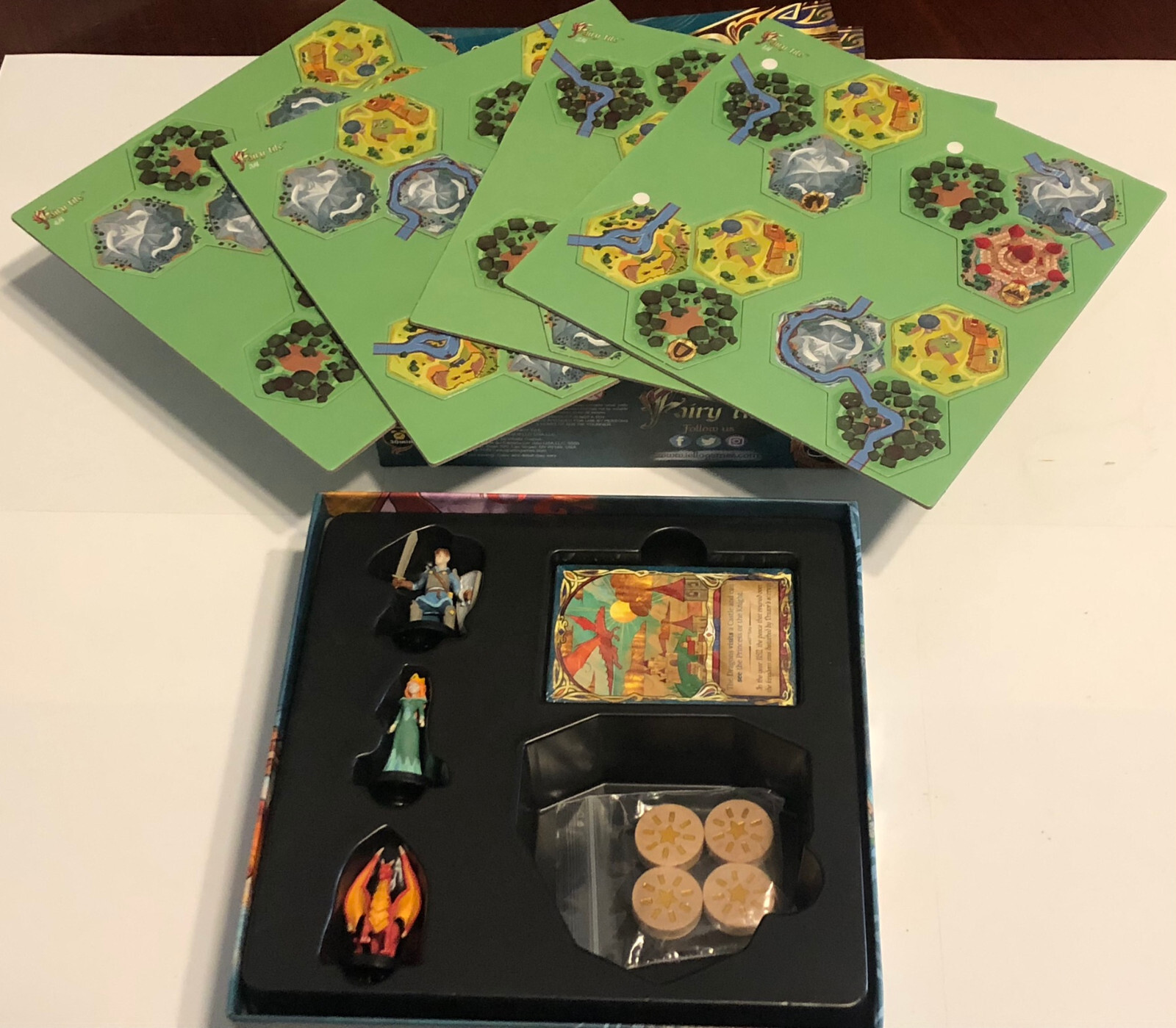 Fairy Tile Tale Board Game Storytelling Family Iello 8+ COMPLETE Looks NEW