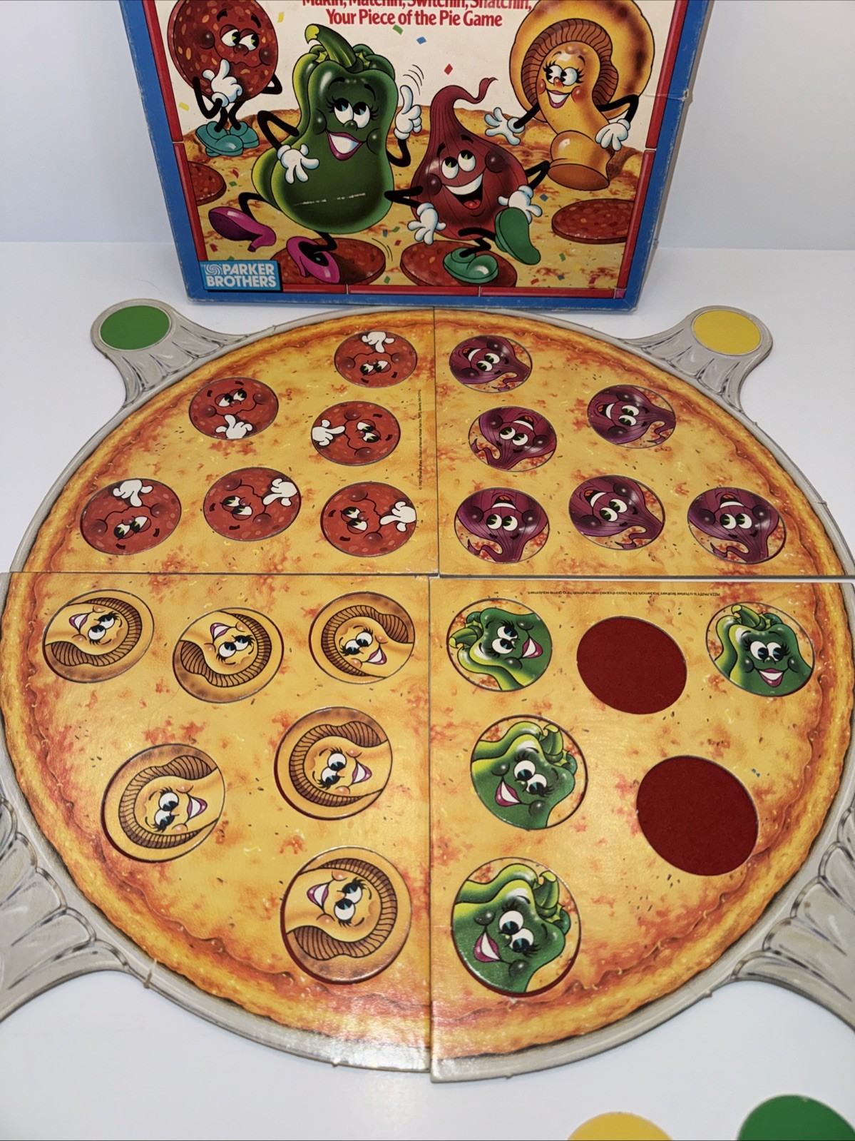 Vintage Pizza Party Matching Game Parker Brothers 1987 Incomplete Replacements