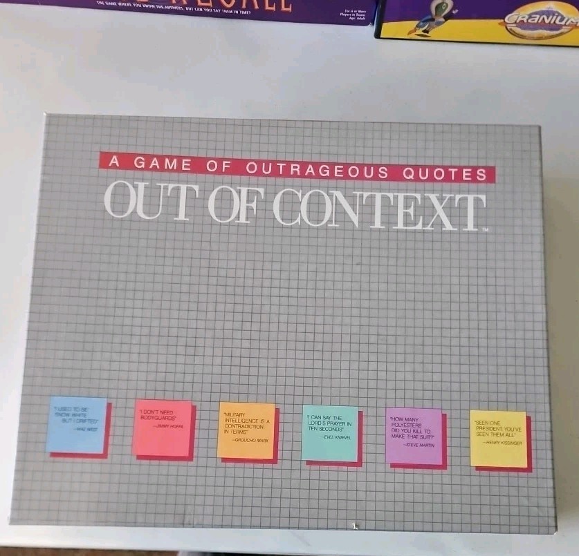 Party Game Lot Out Of Context Four Real Tribond Rapid Recall Cranium
