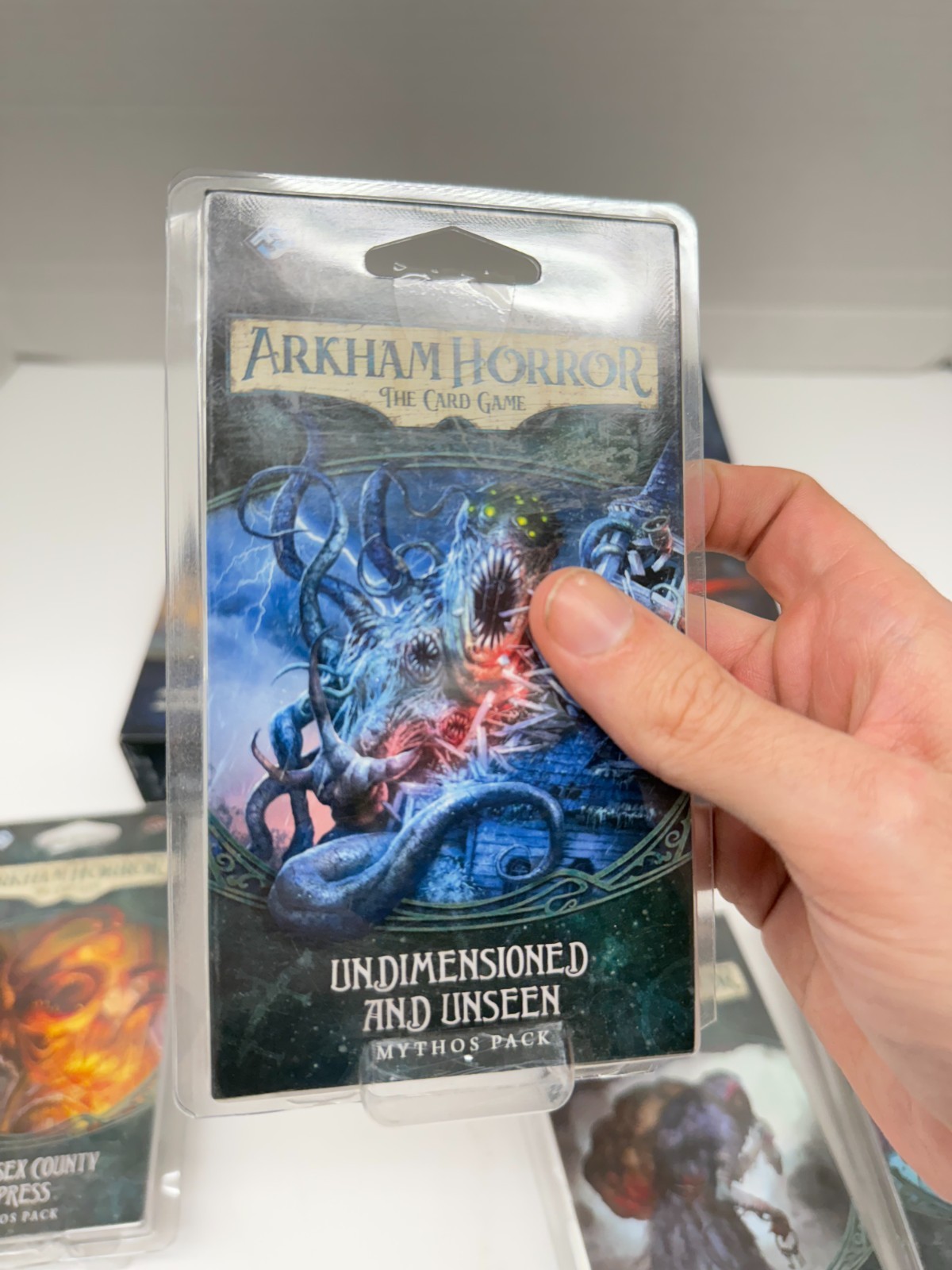 Arkham Horror Core Board Game w/ 4 Mythos Pack Essex Doom Blood Altar Dimension