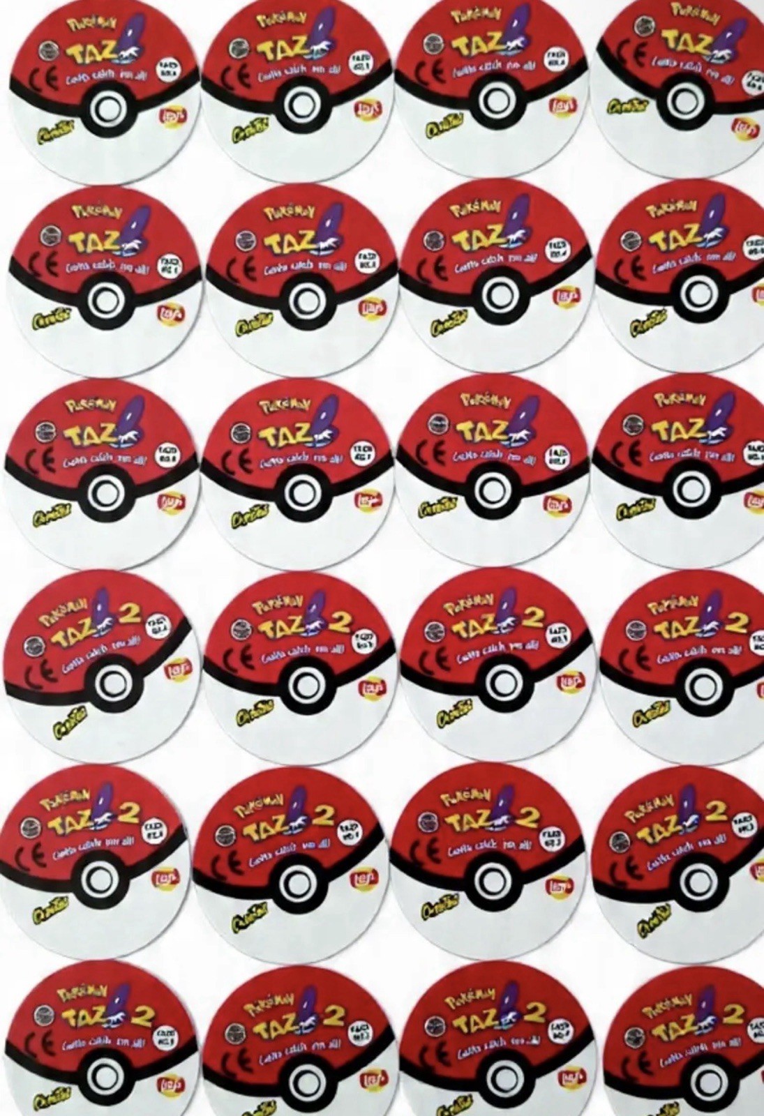 Pokemon Tazos 1st Generation Lot 36 Pieces Ash Misty Brock Pikachu