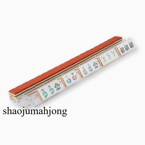 NEW! Vibrant Layered Mahjong Tiles – Full American Set 160Tiles – Orange acrylic