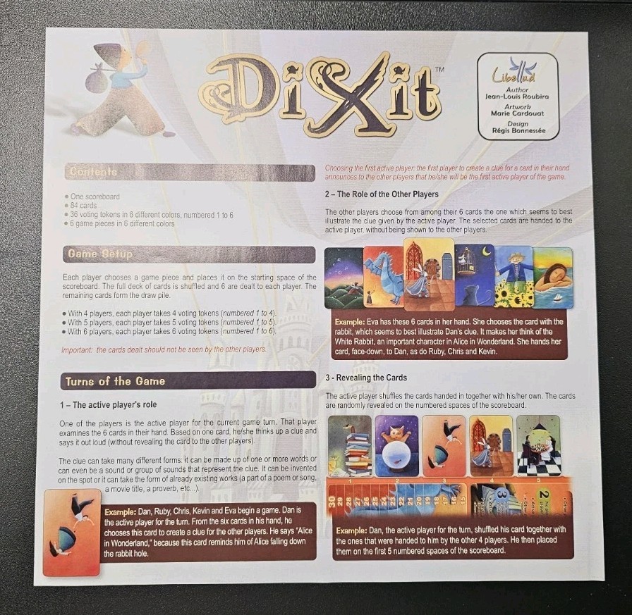 Dixit Board Game A Picture Is Worth A Thousand Words 2015 – 100% Complete