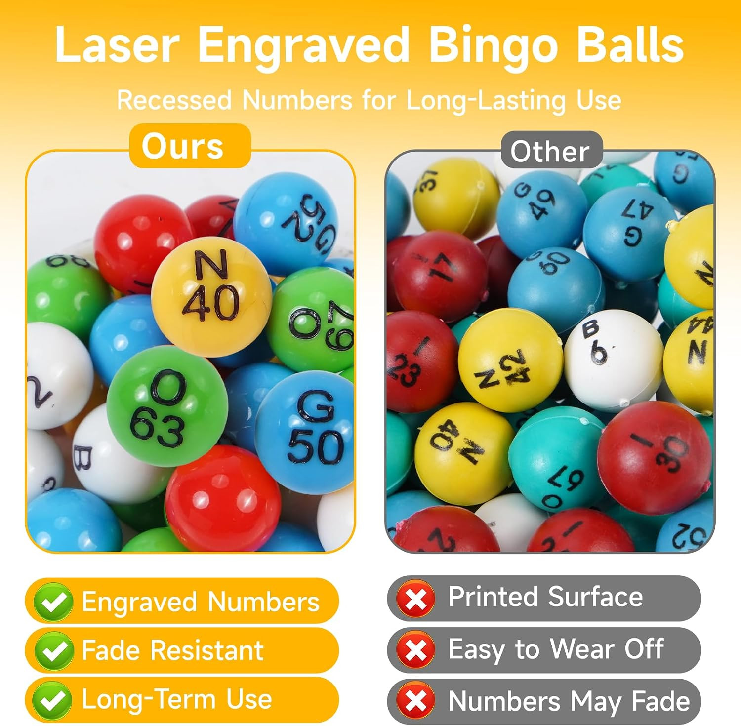 Deluxe Bingo Game Set with Laser Engraved Balls & 300 Chips – Includes 8″ Metal