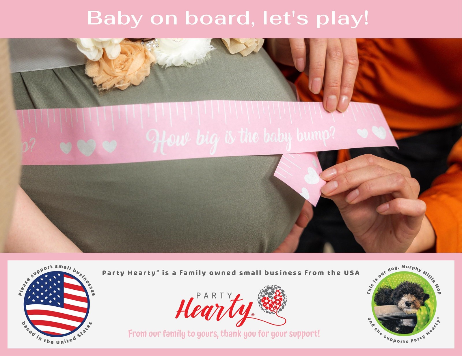 Funny Baby Shower Games for Girl Activities, 2 Rolls, 2 inches x 150 feet, Pi…