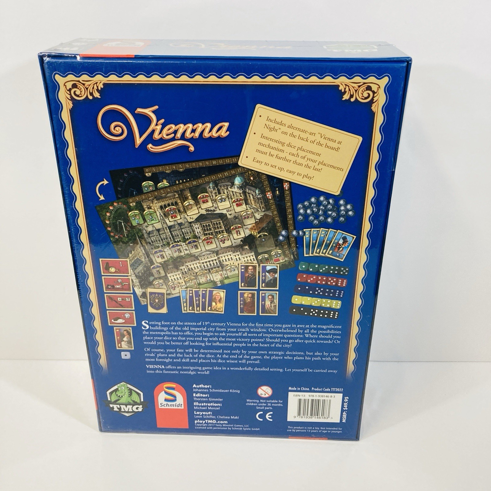 New VIENNA BOARD GAME English Schmidt Spiele Tmg SEALED Rare OOP
