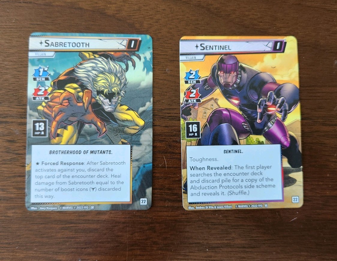 Marvel Champions Mutant Genesis X-Men Villain Promo Cards