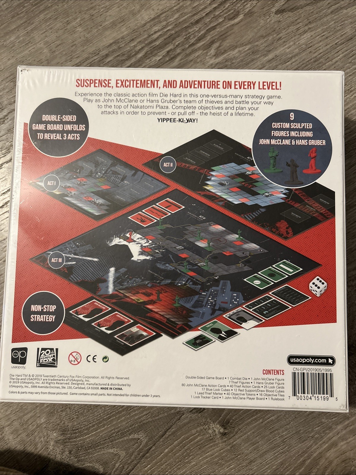 Die Hard The Nakatomi Heist Board Game by USAopoly John McClane