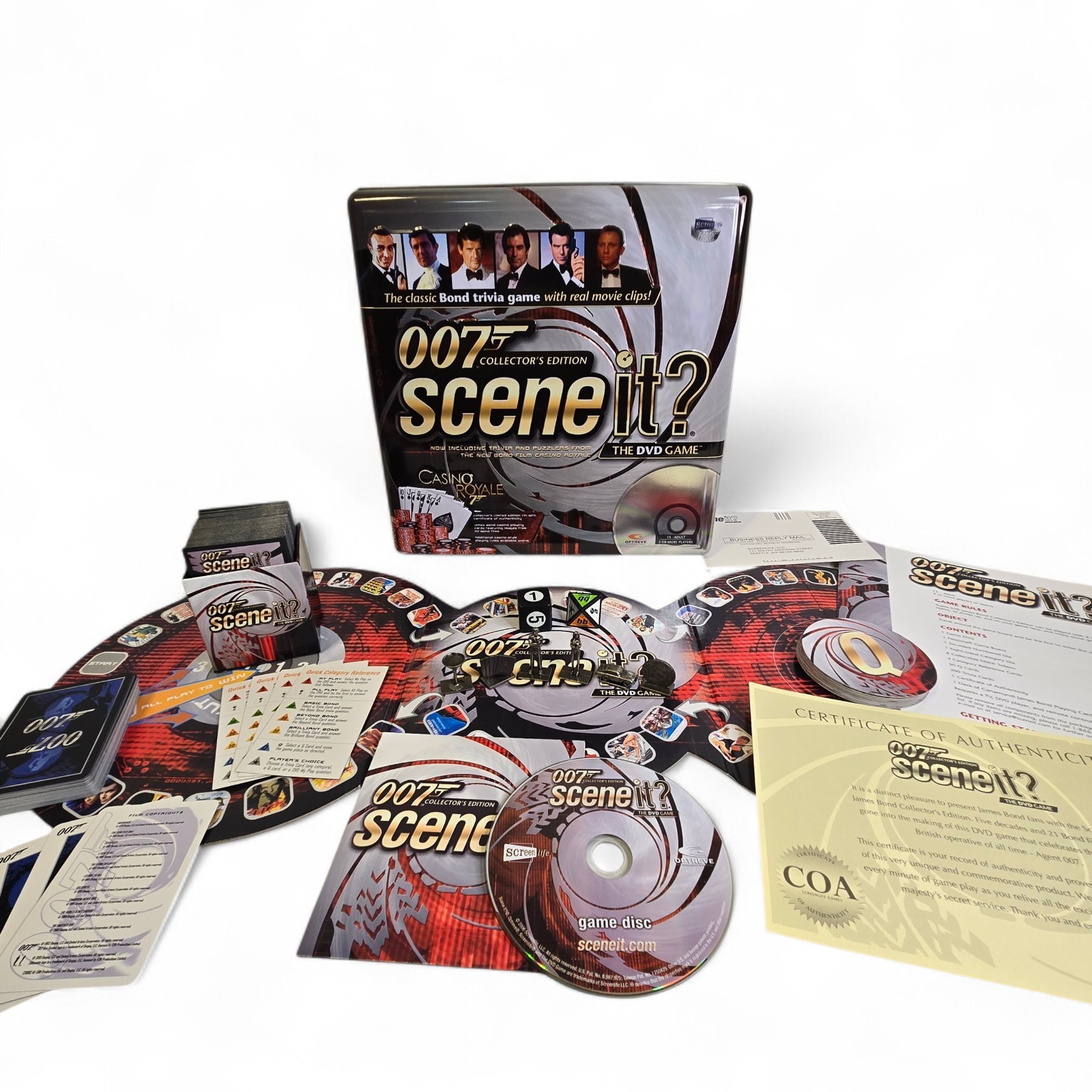 James Bond 007 Scene It? Collector’s Edition in Tin w/Deck of Cards **COMPLETE**