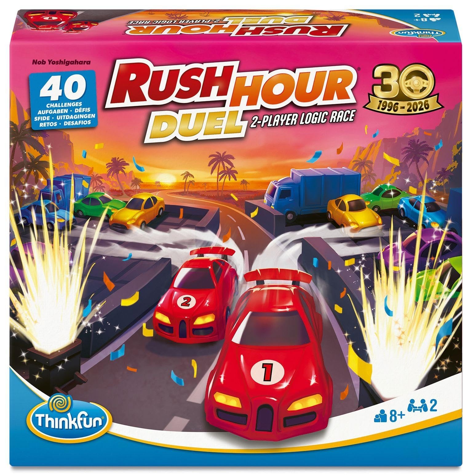 ThinkFun Rush Hour Traffic Jam 2-Player Logic Game – 30th Anniversary Edition –