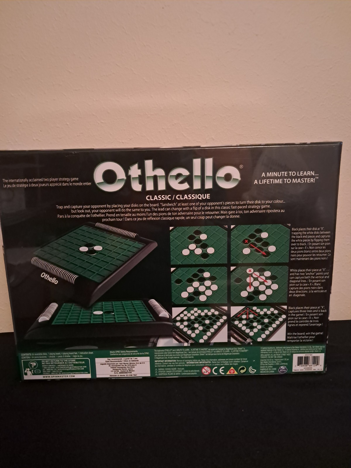 Othello Classic Board Game Spin Master Strategy Factory Sealed