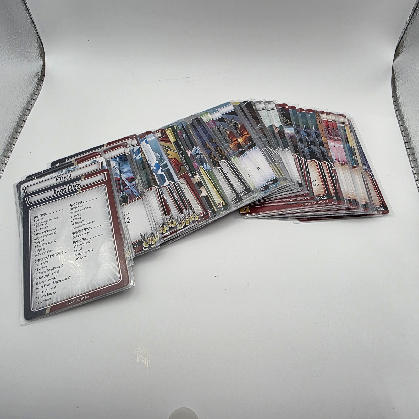 Marvel Champions The Card Game- Thor Hero Pack Complete & Sleeved