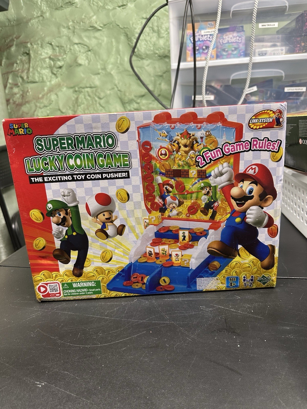 Epoch Everlasting Play Super Mario Lucky Coin Arcade Tabletop Strategy Game S…