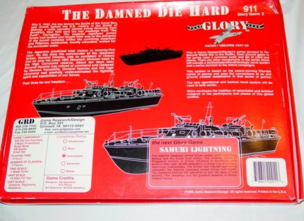 GRD game – The Damned Die Hard – Philippines ’41 – Glory Game 2 (UNPUNCHED)