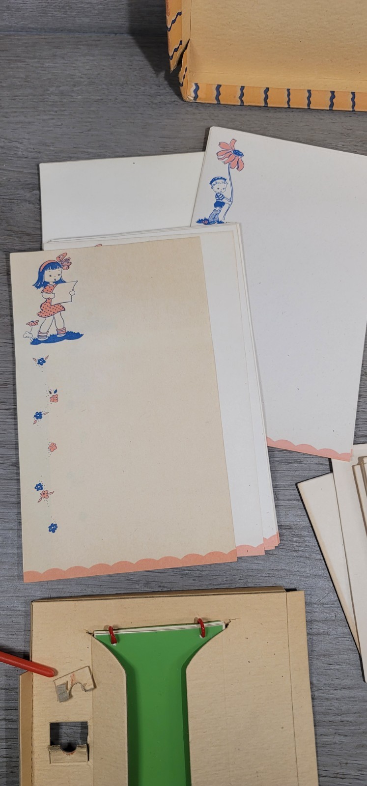 VTG Writing Set My Own Stationery 1940s Stamps Cards Envelopes J. S. Publication